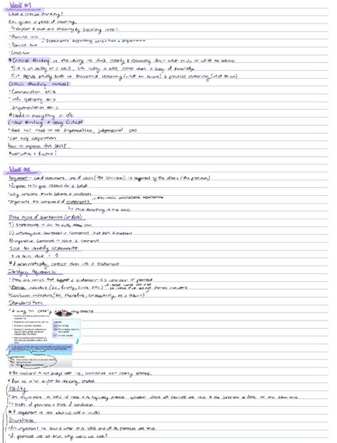 Philosophy Notes: Critical Thinking and Argument Analysis (PHIL 101) - Studocu