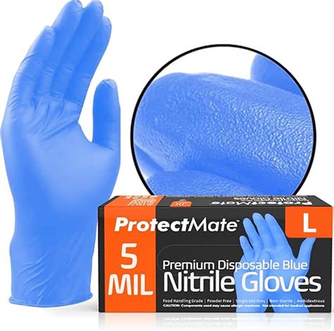 Blue Nitrile Gloves for Food Prep - 5 Mil Food Prep Gloves - Textured ...