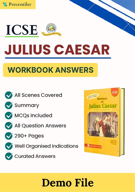 Percentiler ICSE Julius Caesar Workbook Answers: All Acts & Scenes ...