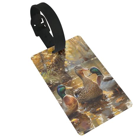 Mallards Duck Cute Hunting Art Luggage Tags Suitcases ID Baggage ...