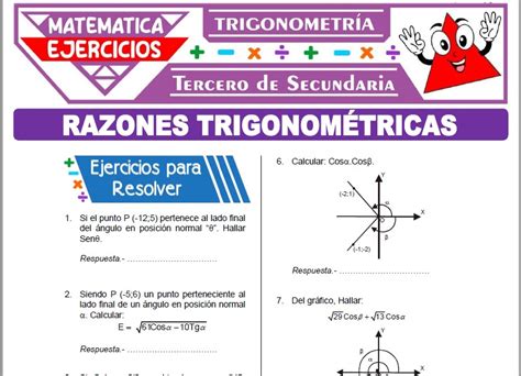 Evaluación de Trigonometría para Tercero de Secundaría ...