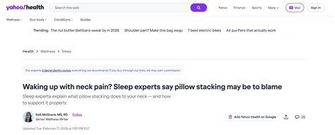 When Pillow Stacking Becomes a Real Pain in the Neck