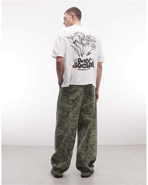 Reclaimed (vintage) Wide Leg baggy Jeans in White for Men | Lyst UK