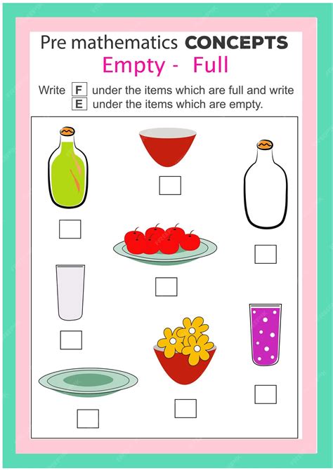 Pre Math Concepts Worksheets For Nursery - One For All - Auto News