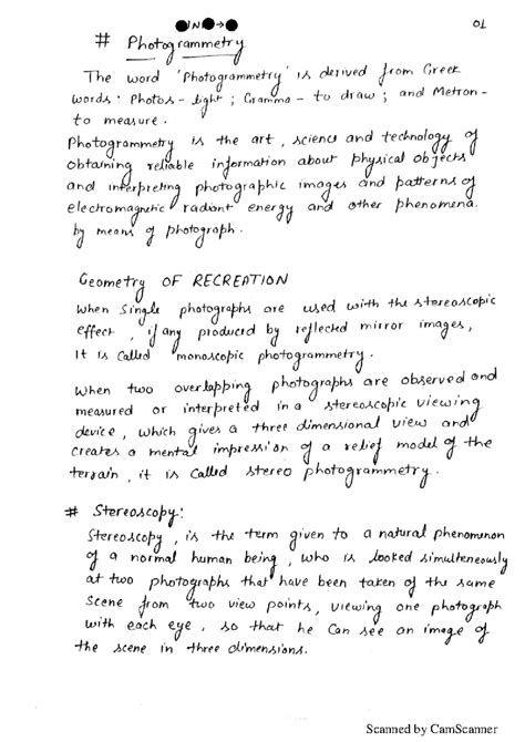 Aerial Photogrammetry Notes: GIS & Remote Sensing Insights - Studocu