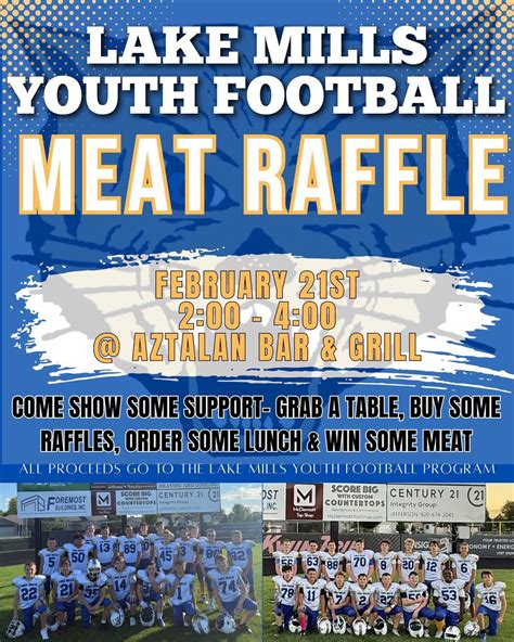 Meat Raffle for Lake Mills Youth Football , W6630 County Road B, Lake ...