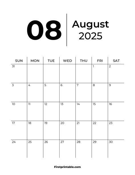 August 2026 Calendars - Free Printable & Fillable | August calendar ... - One For All