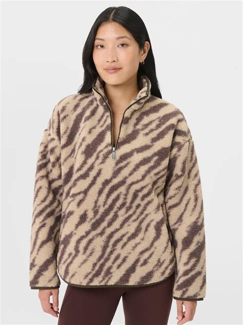 Buy Sweaty Betty Brown Plush Half Zip Fleece from Next India