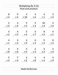 4 Times Table Worksheet [4 Multiplication Table] Free PDF - Auto News