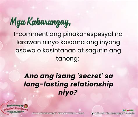 Atty. - #KabarangayValentinesDaySpecial | Day 4– “Larawan May Kwento ng ...
