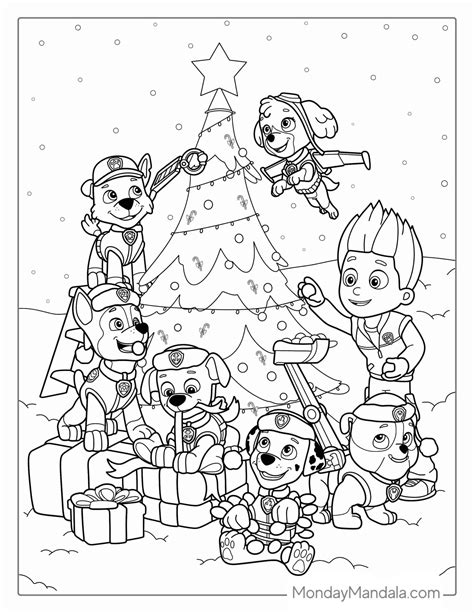 Free Printable Paw Patrol Christmas Coloring Pages - Printable Alphabet ...
