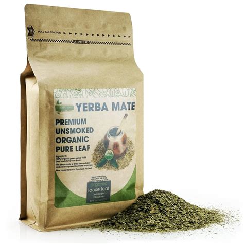Amazon.com : Organic Yerba Mate Loose Leaf Tea – Unsmoked Traditional ...
