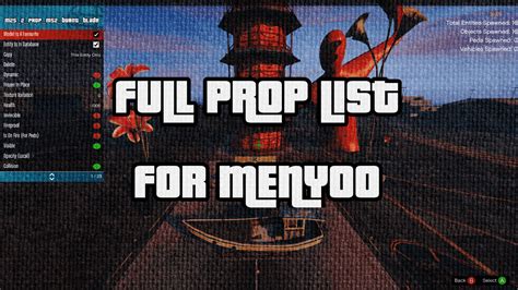 Full Prop List for Menyoo (A Safehouse In The Hills) - Free | VertexMods