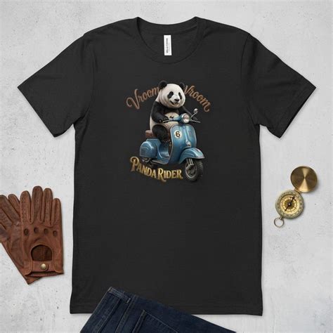 Buy Panda Rider Scooter T-shirt, Funny Animal Graphic Tee, Unisex ...