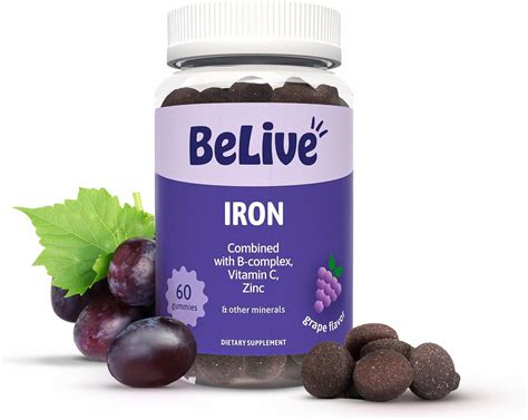 Amazon.com: BeLive Iron Gummies - Multivitamin Supplement with Vitamin ...