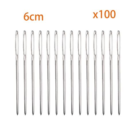 Iron Yarn Needles Big Eye Blunt Needles for Stitch Knitting Ribbon ...