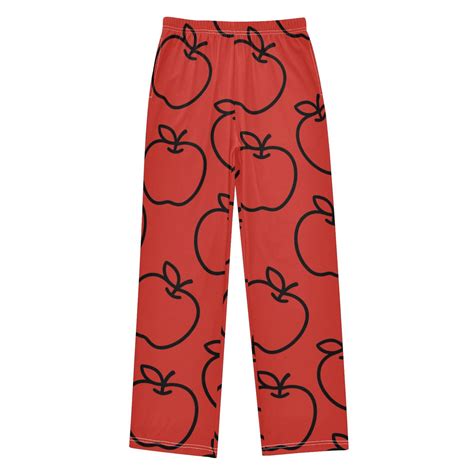 Red Apple Pattern Pajama Pants Soft Lightweight Lounge Pants Bottoms ...