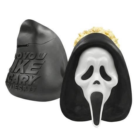 2026 Scream Large Ghost Face Popcorn Bucket - Movie Night Pop Corn ...