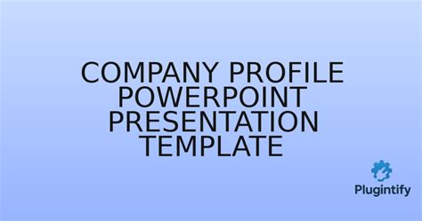 New Company Profile PowerPoint Template for WordPress & Plugin Developers