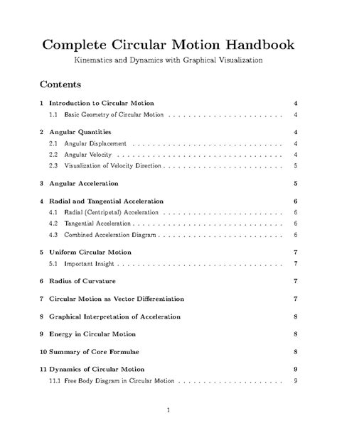 Circular Motion Physics Mechanics Notes (Course Code: CM-101) - Studocu