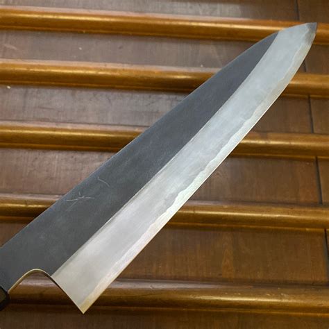Hitohira Kikuchiyo Kyuzo 240mm Gyuto Iron Clad Shirogami 2 Oct Cherry ...