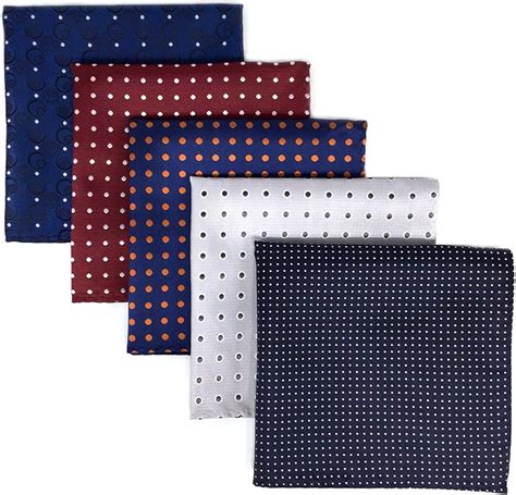 Shlax And Wing 5 Pieces Assorted Mens Silk Pocket Square | Desertcart INDIA