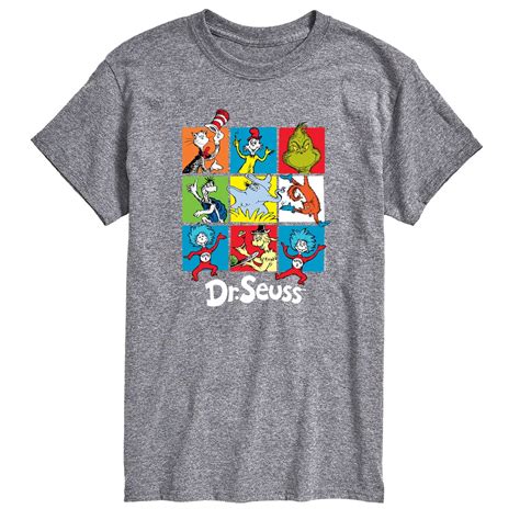 Dr. Seuss - Character Grid - Men's Short Sleeve Graphic T-Shirt ...