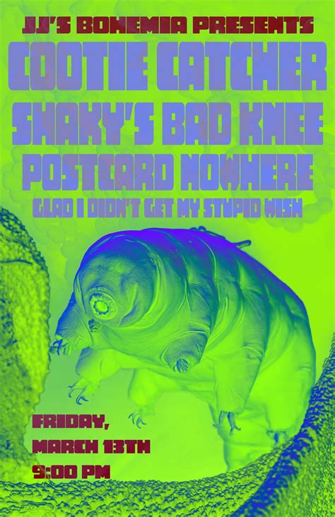 Cootie Catcher at JJ’s Bohemia with Shaky’s Bad Knee & Postcard Nowhere ...