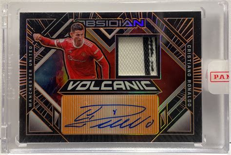 Cristiano Ronaldo 1/10 Patch Worn Autograph Volcanic Electric Etch Ora ...