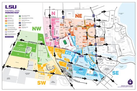 LSU releases contraflow map for post-game traffic during 2025 football ...