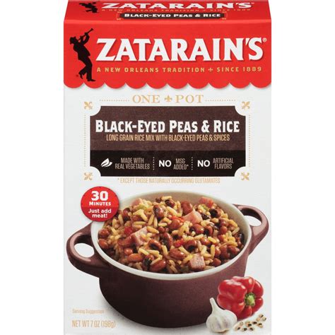 Zatarain's Black-Eyed Peas & Rice 7 oz - 071429094956