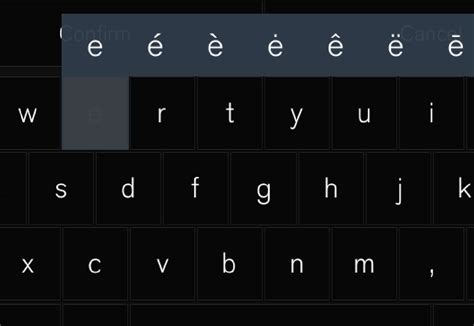 Keyboard in center display