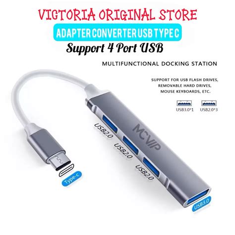 Jual MCVIP USB HUB 3.0 Type C 4 in 1 HUB OTG Multi Function Port High ...