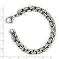 8.76mm Stainless Steel Polished Box Chain Bracelet 8.5 Inch Link ...