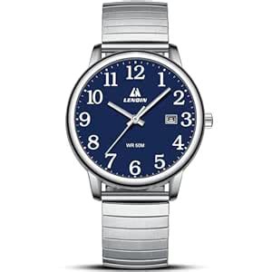 Buy LN LENQIN Mens Watches Military Watches for Men Analog Quartz Watch ...