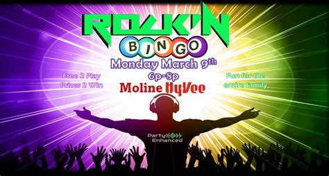 Rockn Bingo @ Moline Hy-Vee, Hy-Vee (4218 Avenue of the Cities, Moline ...