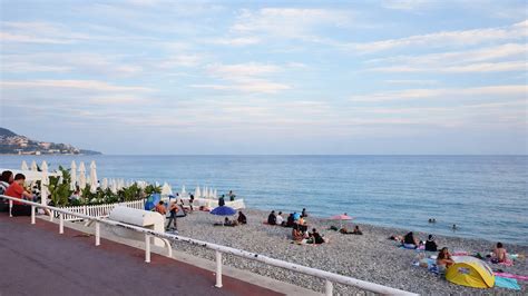 A peaceful evening walk along Nice Beach