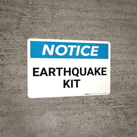 Notice: Earthquake Kit Landscape | Creative Safety Supply