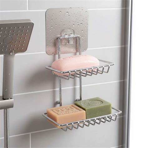 Rajwadi Double Layer Wall Mounted Soap Holder | Rust Proof Bathroom ...
