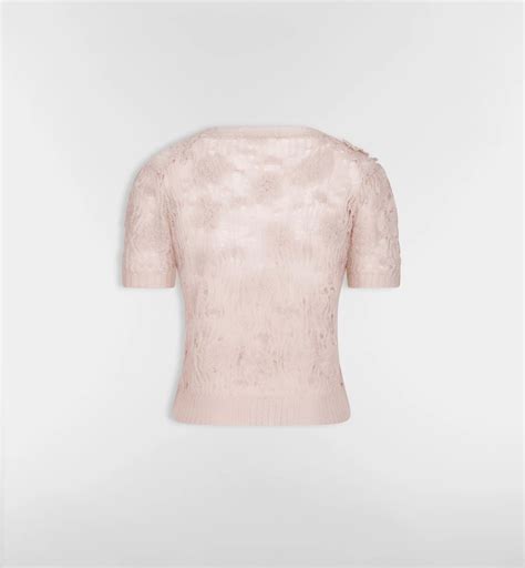 Suéter de manga corta Punto calado de mezcla de seda, mohair y alpaca ...