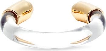 Open Edit Metal Cap Resin Cuff Bracelet | Nordstromrack