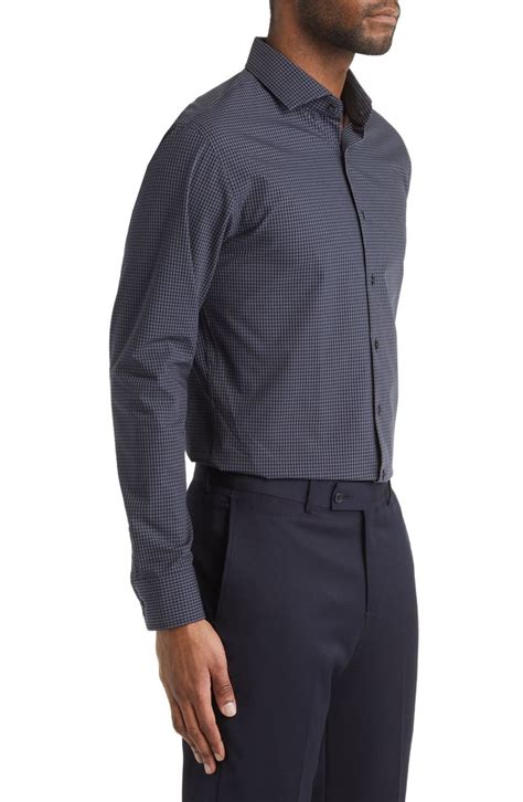 Nordstrom Men's Tech-Smart Trim Fit Stretch Check Cotton Blend Dress ...