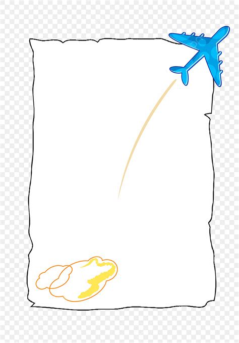 Blue Airplane Border PNG, Vector, PSD, and Clipart With Transparent ...