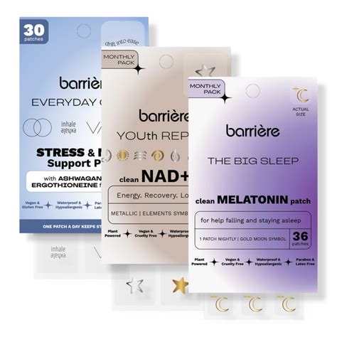 Barrière - Reset & Relax 3-Pack Bundle: Everyday Calm, NAD+, Melatonin ...