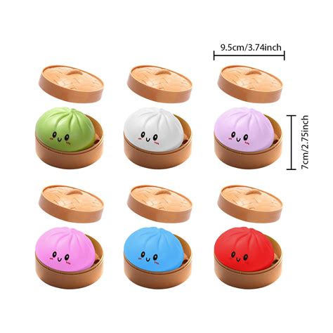 Colorful Dumpling Stress Balls 7cm/2.75 Inch Fidget Toys for Adults ...