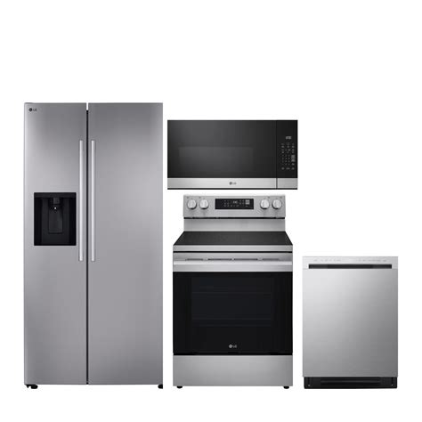 Shop LG Side-by-Side Refrigerator, Electric Range, Dishwasher and Over ...
