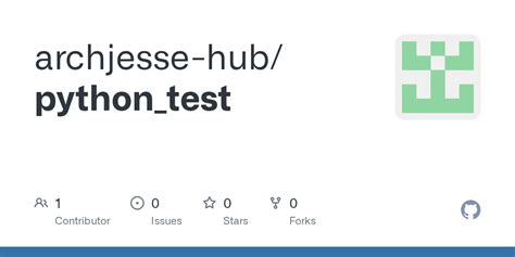 GitHub - archjesse-hub/python_test