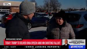 Trump voter protests president's actions during Iowa visit