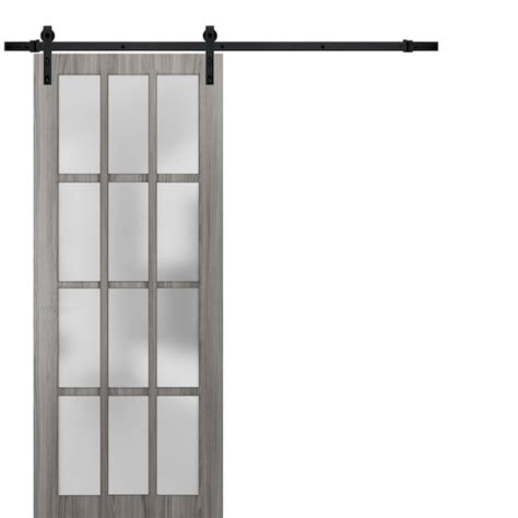 SARTODOORS Interior Barn Doors - Felicia 3312 24 x 96-Black Rail in the ...