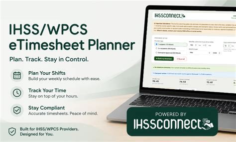 IHSS Timesheet Generator & Weekly Hours Planner - IHSS Connect
